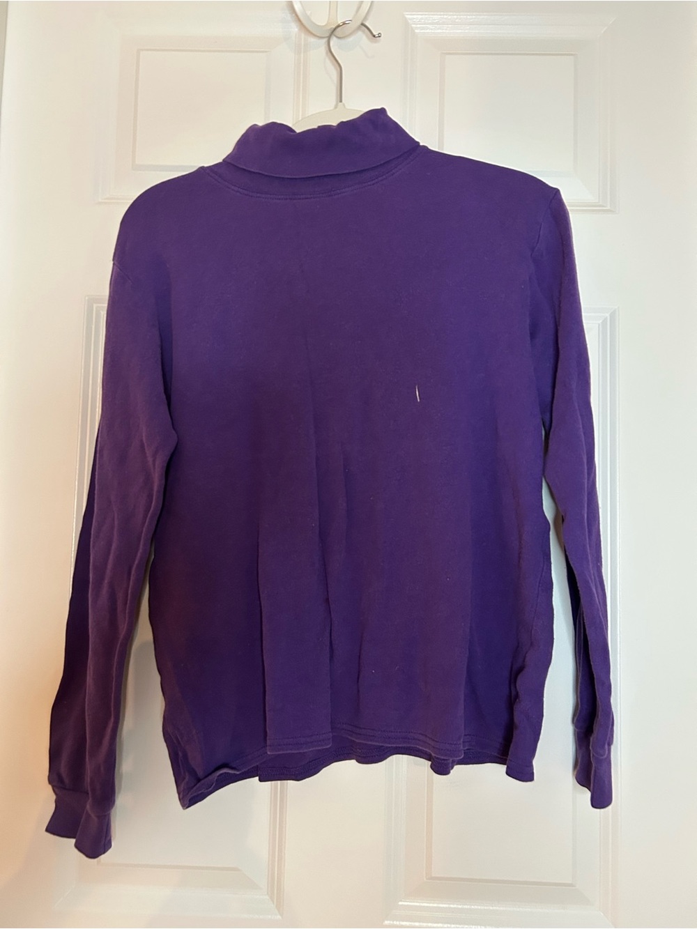 Purple Long-Sleeve turtle Neck Top